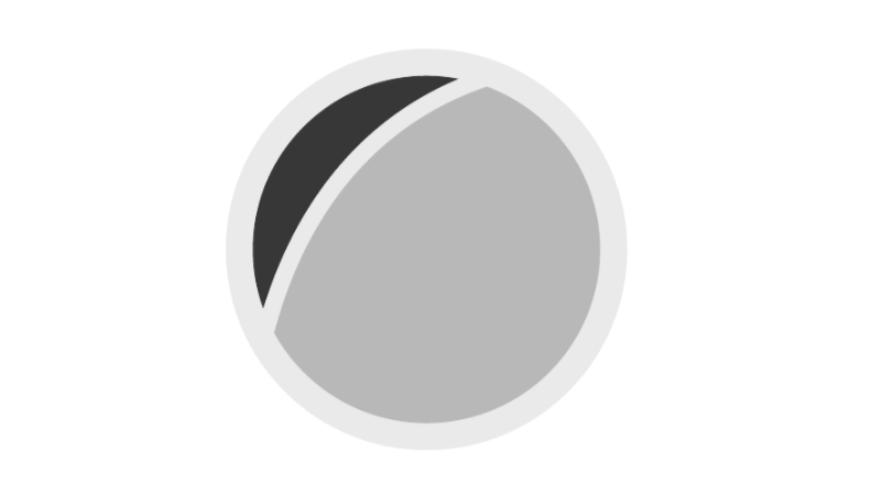 Close-up of a baseball illustration with gray and white coloring on a black background.