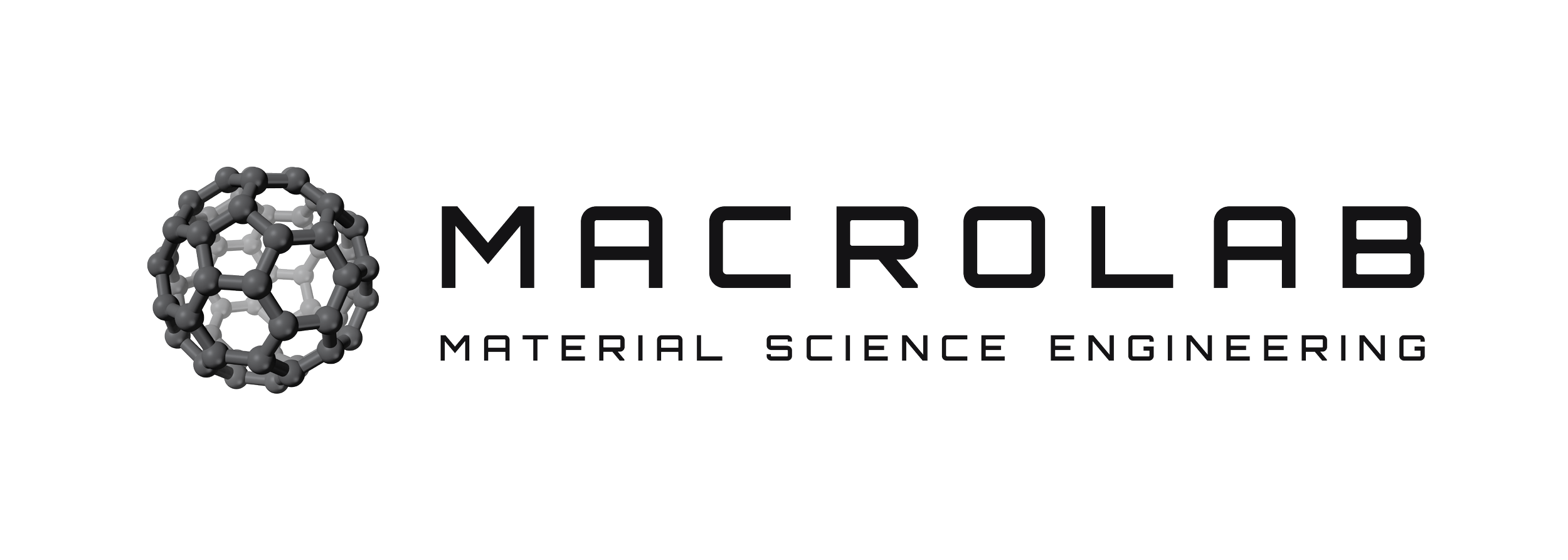 Logo for MicroLab Material Science Engineering with a 3D molecular structure on the left.