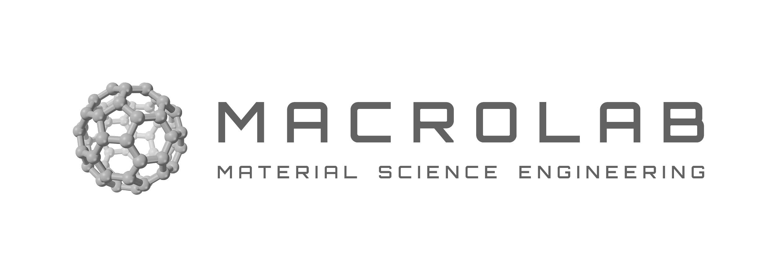 Logo of MicroLab Material Science Engineering featuring a molecular model and the text 'MicroLab Material Science Engineering' in gray with a black background.