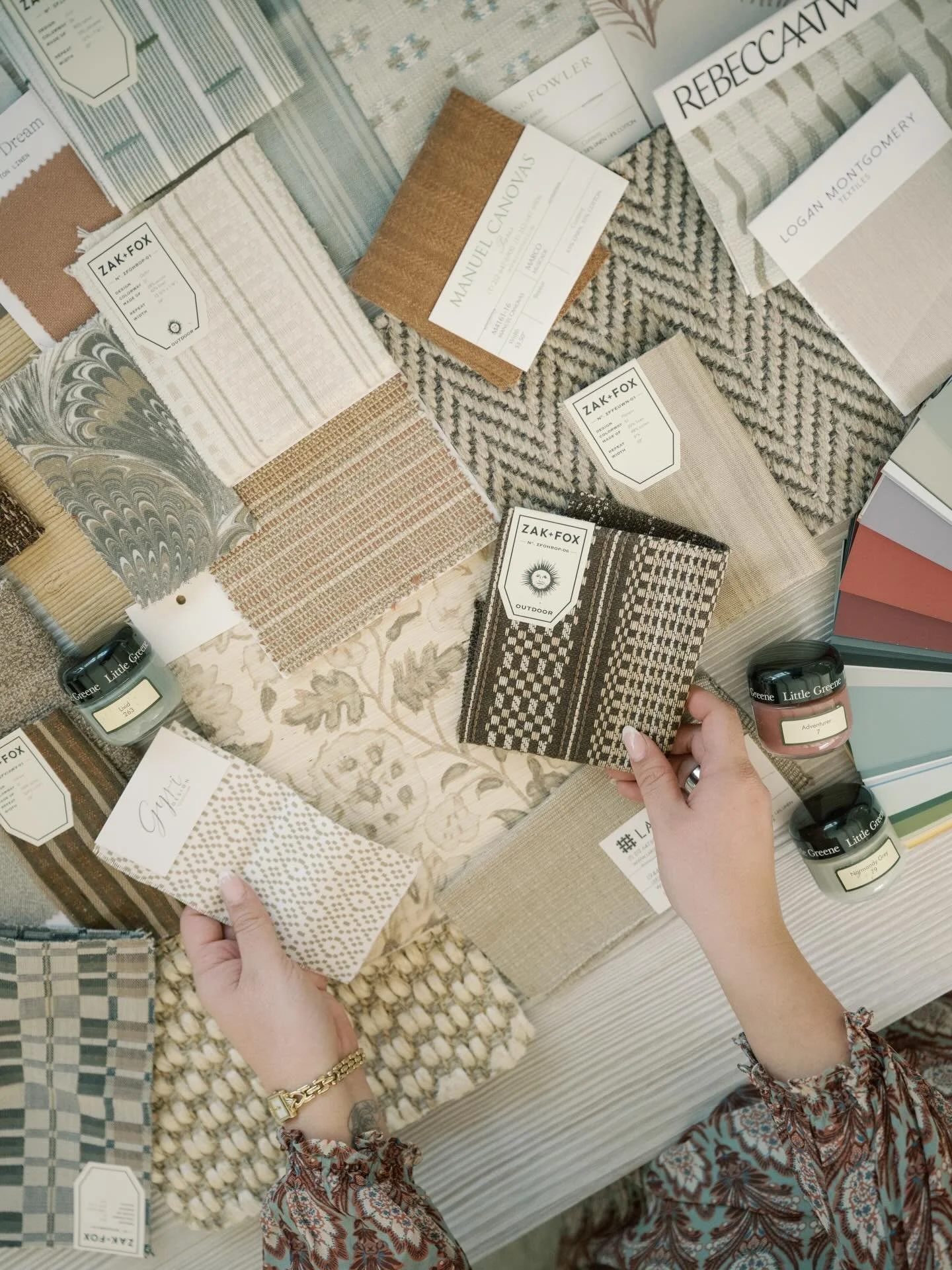 Where it all begins&hellip;layering textures, tones, and patterns until the story starts to take shape. Each selection adding depth, warmth, and a sense of quiet intention, setting the foundation for a space that feels both elevated and effortlessly 