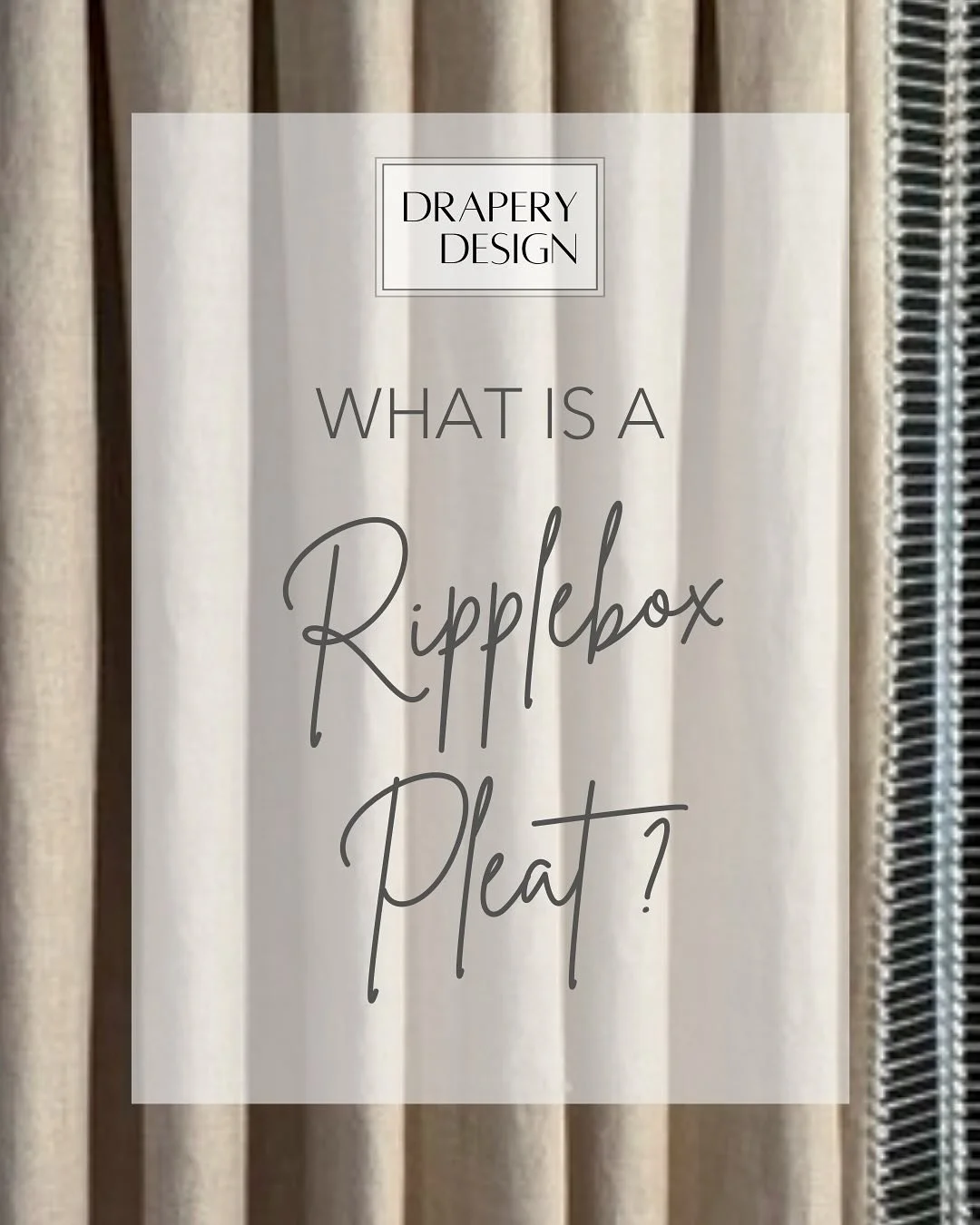 ✨ The Ripplebox Pleat &ndash; A Designer Favorite!

I wrote about the Ripplebox Pleat over 10 years ago, and designers still ask about it! It&rsquo;s the perfect mix of Ripplefold elegance + box pleat structure, making it versatile, stackable, and ad