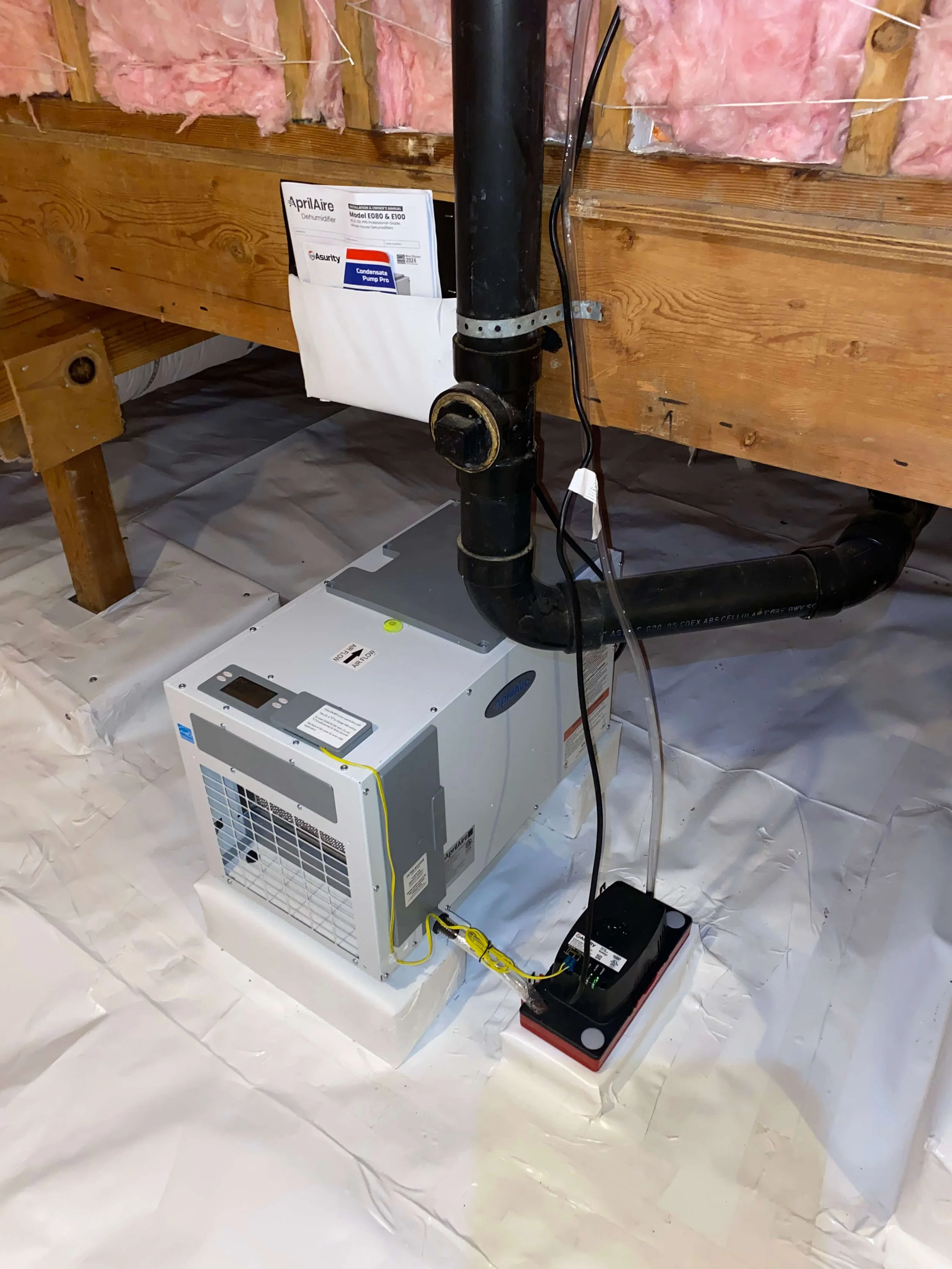 Some pumps and dehumidifiers for crawl spaces.