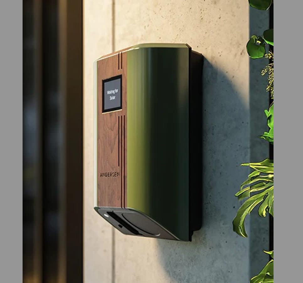 Professional EV charger installed in Lewes, Sussex, on a wall by local approved and registered electrician