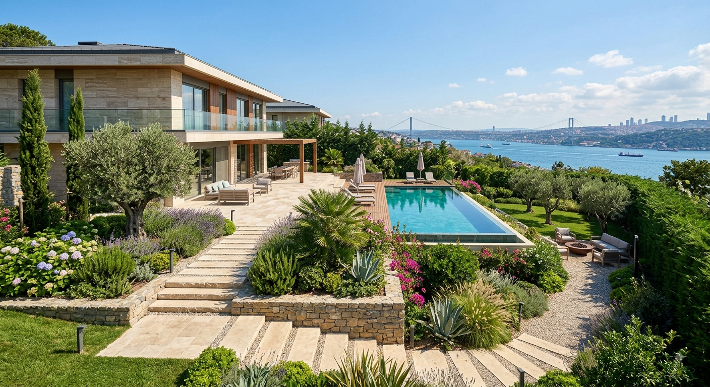 ev villa ve bahçelerinizde peyzaj hizmeti villa peyzajı bahçe peyzajı