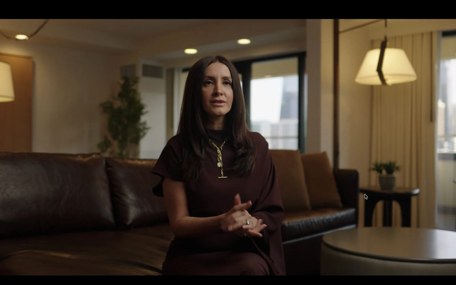Professionally lit executive interview for a corporate brand film