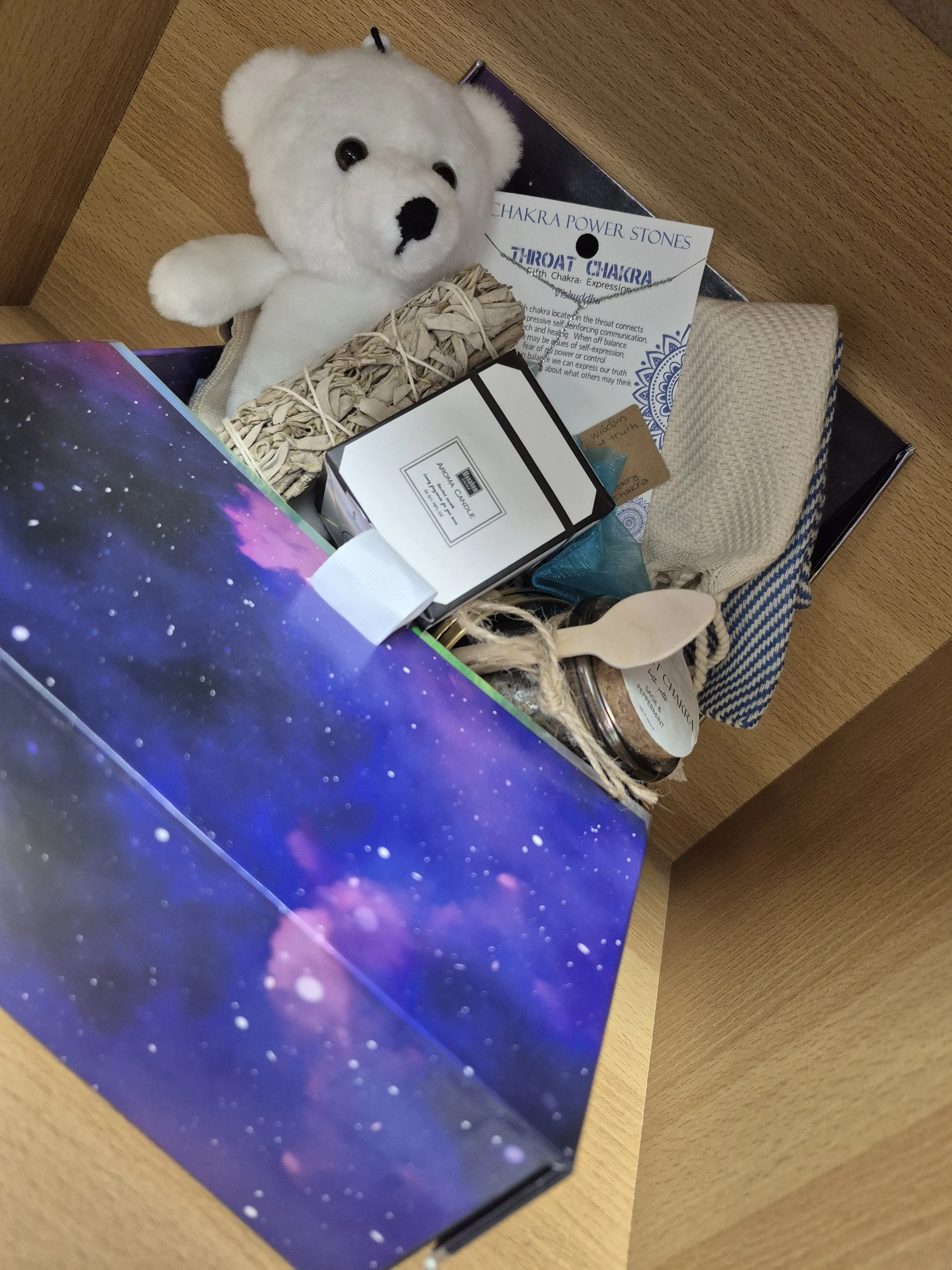 Chakra Balance Gift Box with Teddy Bear