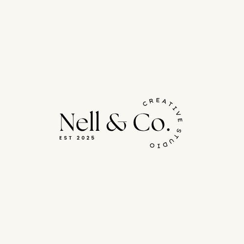Logo for Nell & Co. with text 'Est. 2025' and 'Creative Studio' arranged in a circular pattern.