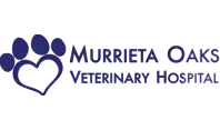 Murrieta Oaks Veterinary Hospital logo with a paw print and text