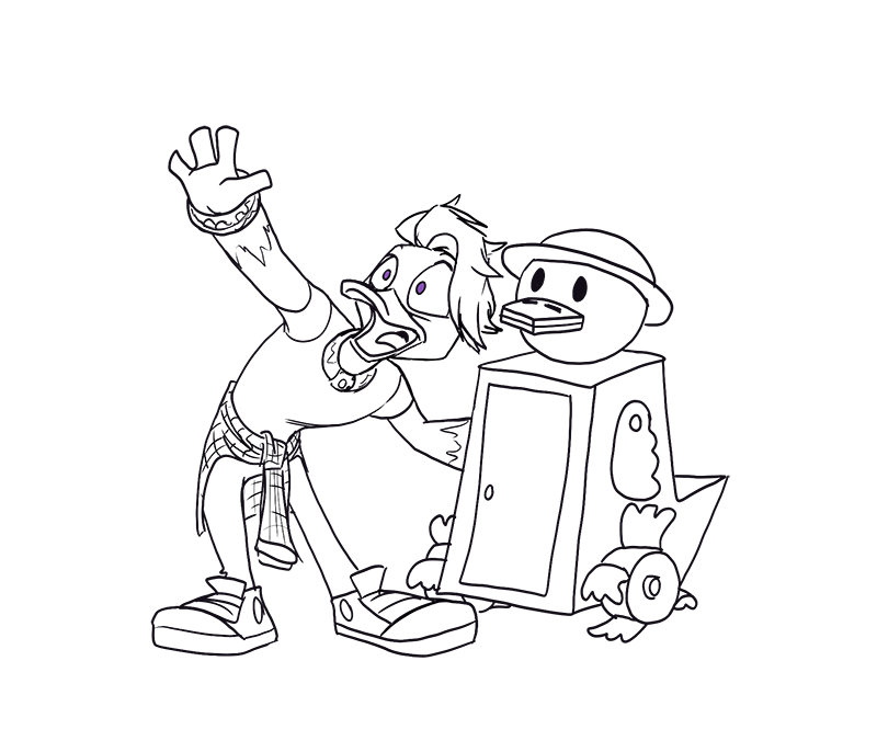 Brice with his robot doodle