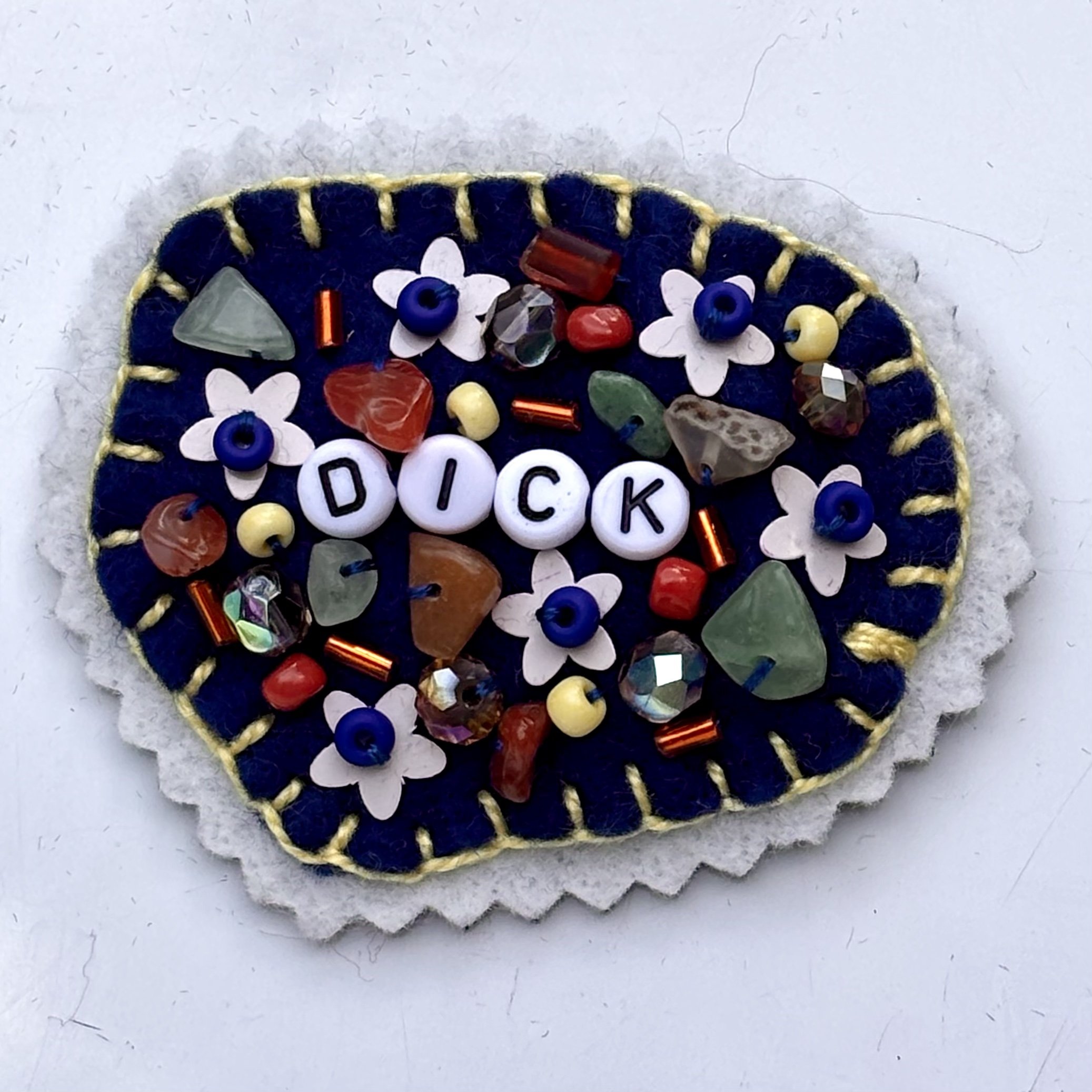 Embroidered Felt Magnet - Dick