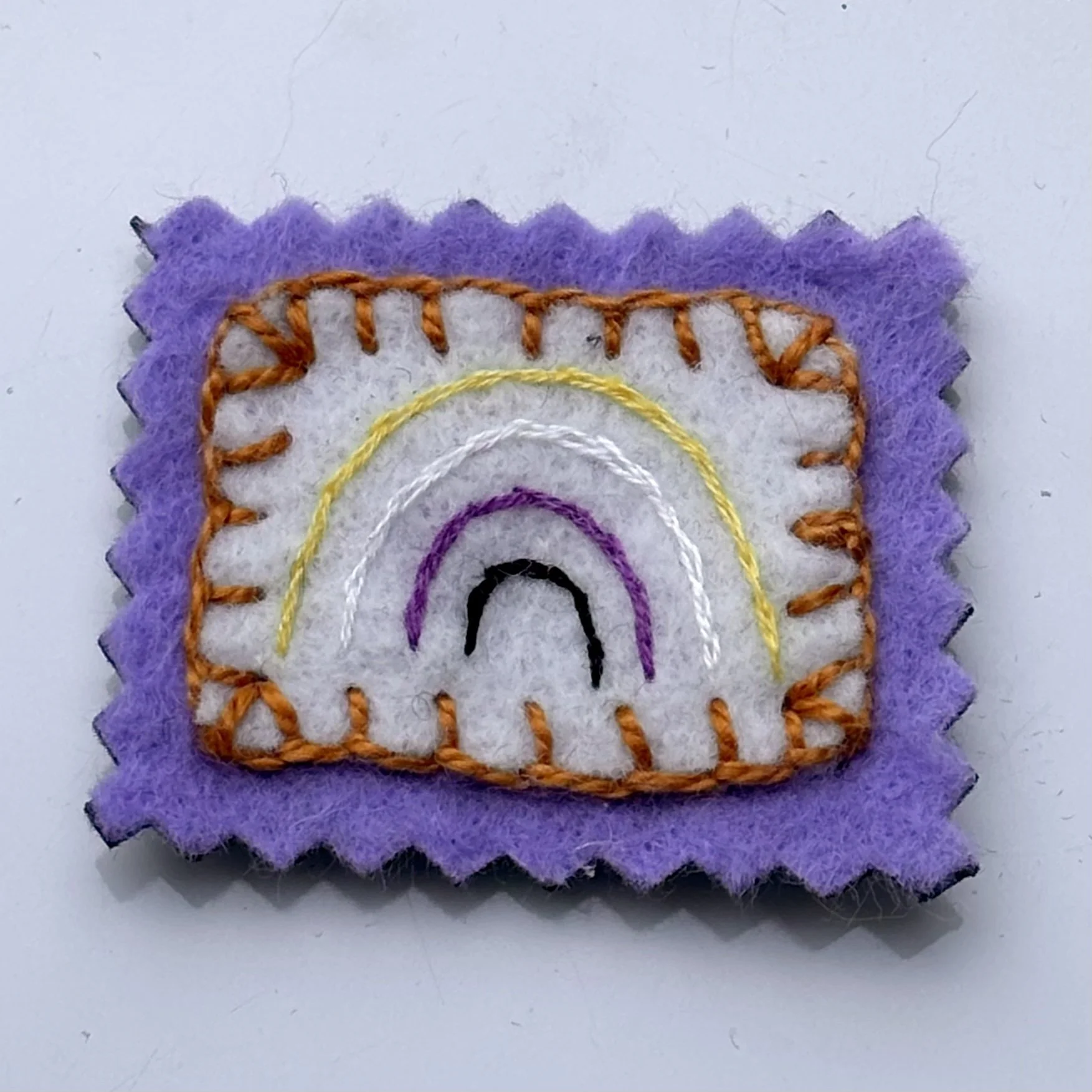 Nonbinary Pride Rainbow Felt Magnet