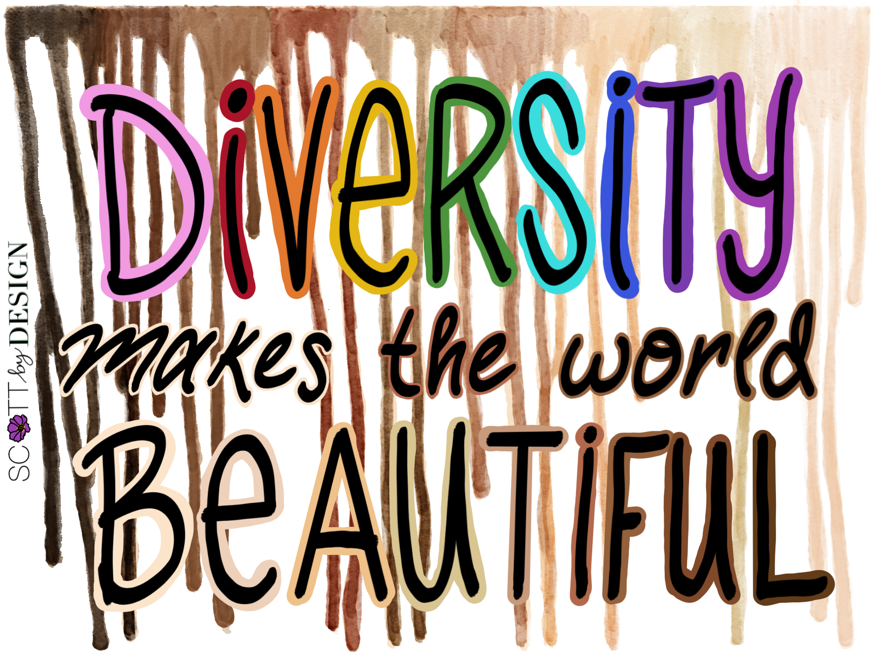 Drip sticker pack. Diversity makes world beautiful .png