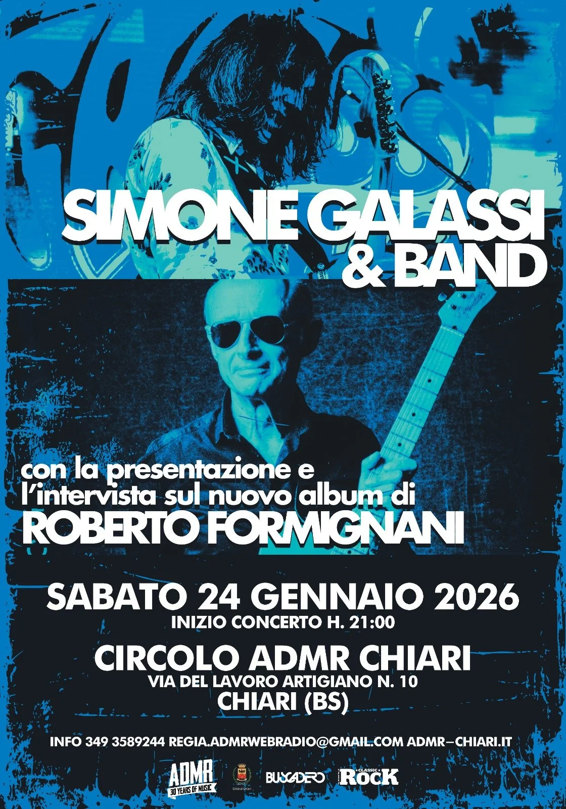 SIMONE GALASSI &amp; BAND +  presentazione del nuovo album di Roberto Formignani