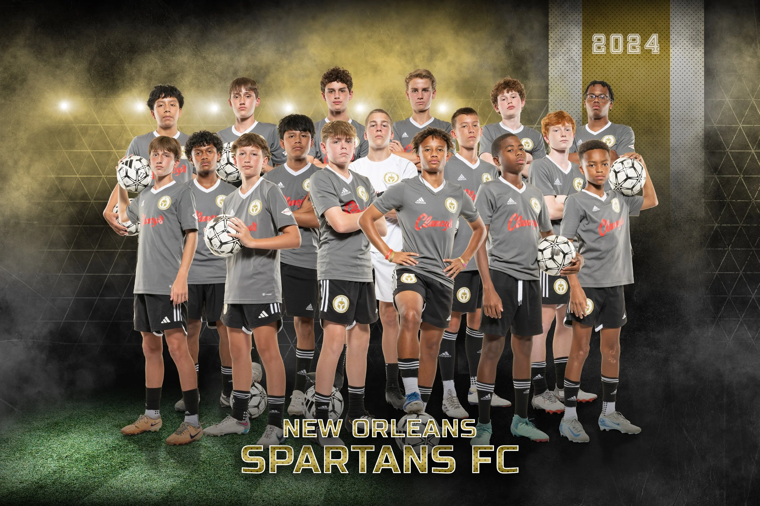 Football Team Picture with virtual background