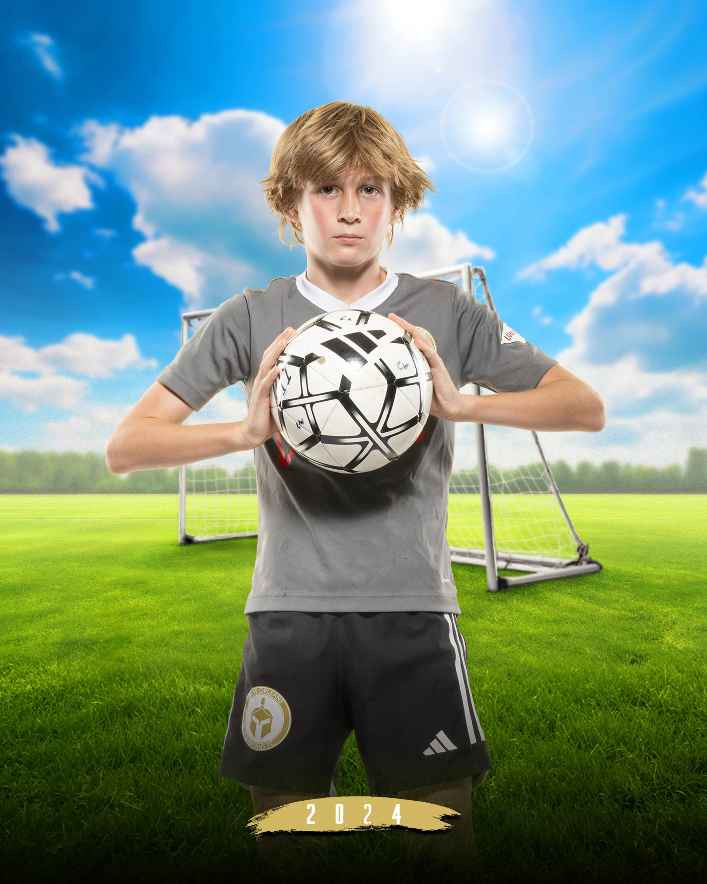 Individual Picture Football Soccer Youth Team with virtual background 