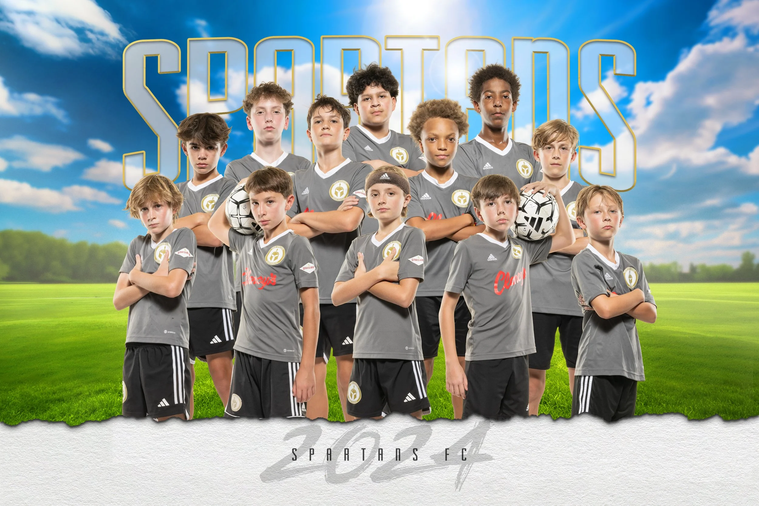 Team Picture Football Soccer Youth Team with virtual background
