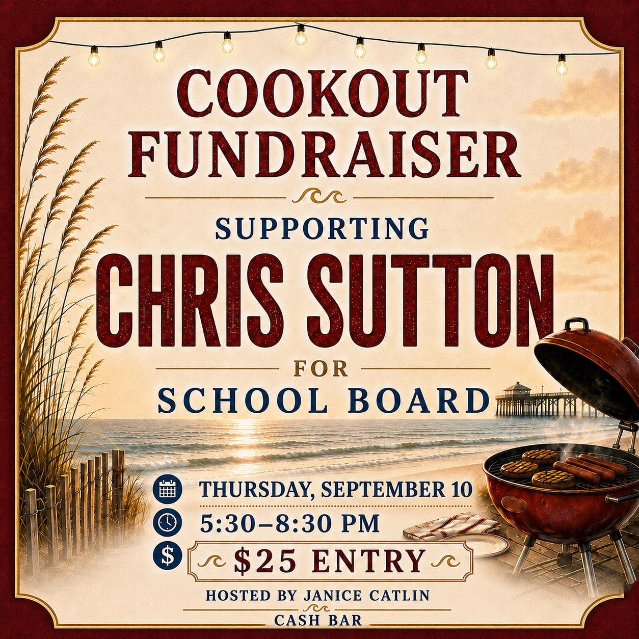 Cookout Fundraiser Supporting Chris Sutton