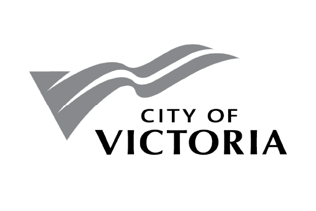 Logo of the City of Victoria featuring a stylized checkmark or flag and the text 'City of Victoria'.