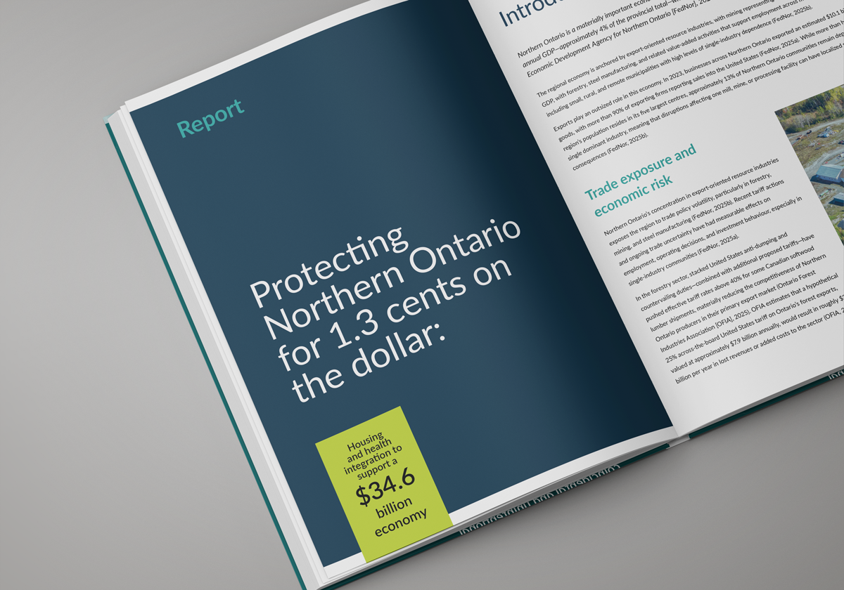 Protecting Northern Ontario for 1.3 cents on the dollar: Housing and health integration to support a $34.6 billion economy