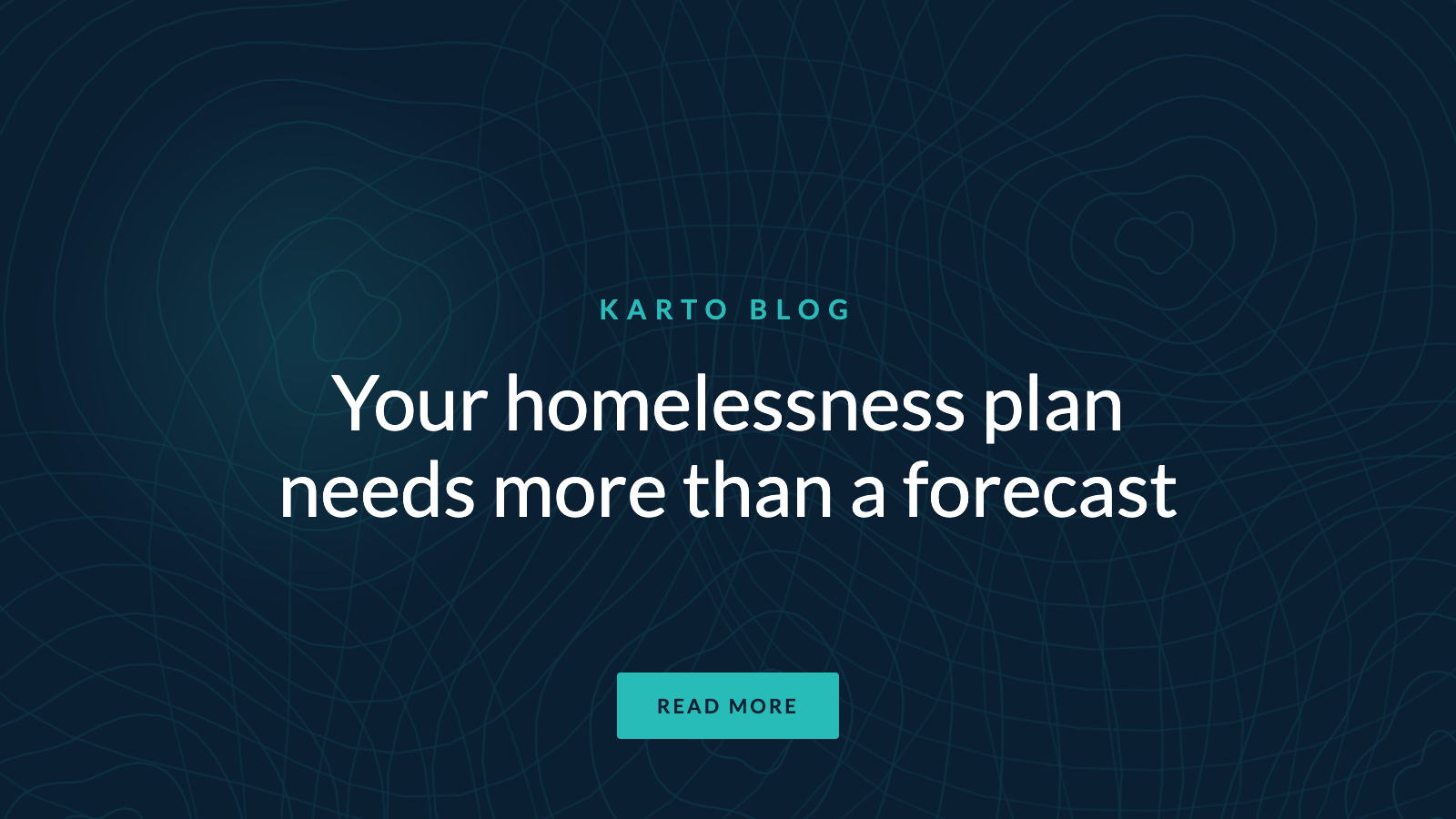 Your homelessness plan needs more than a forecast