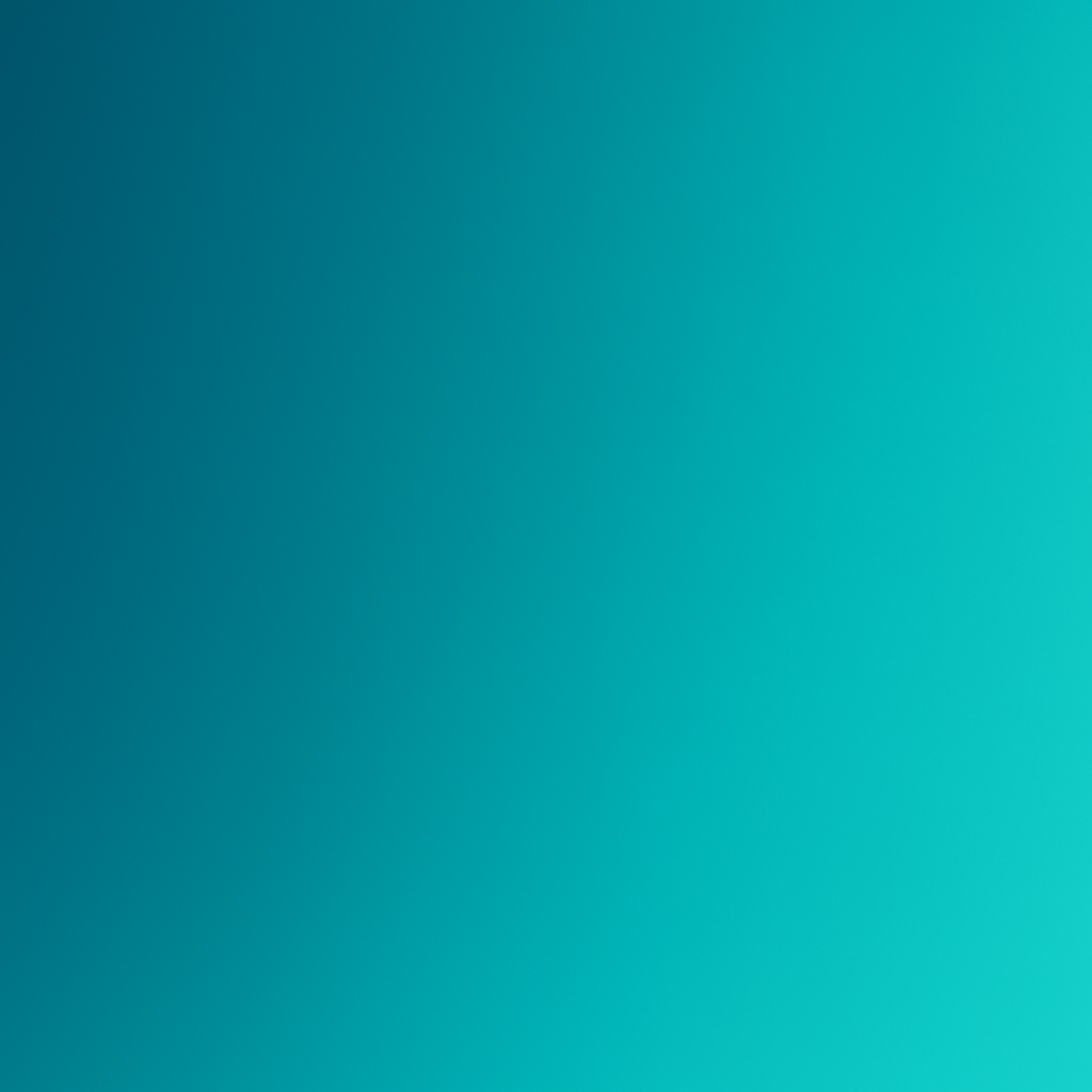A gradient background transitioning from dark teal to light teal.