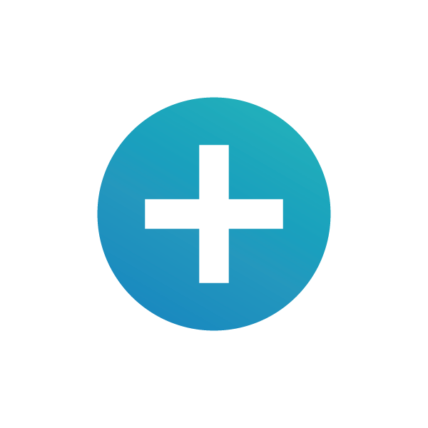 Blue circular icon with a black keyhole shape in the center and a black arrow pointing up from the keyhole.