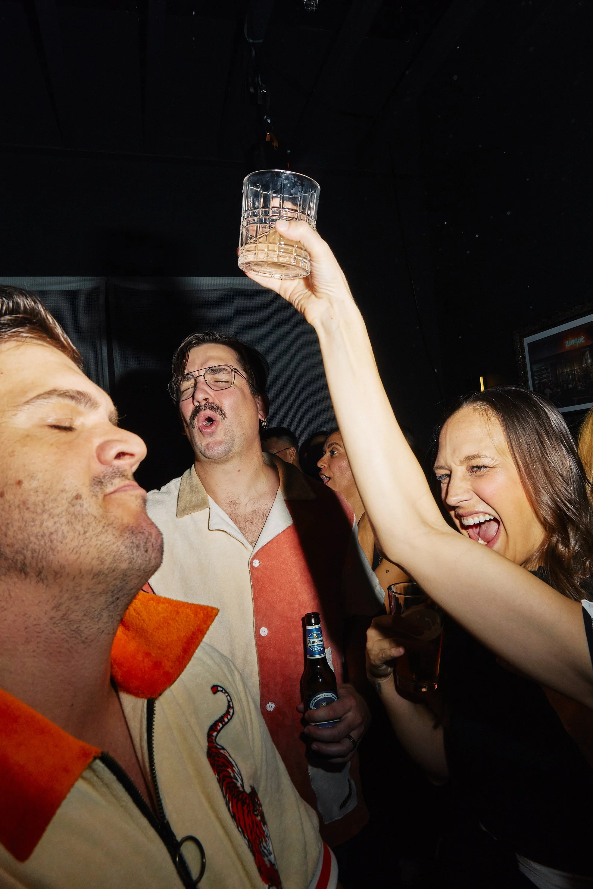 Editorial event photography capturing guests and atmosphere at a private Disco Dinner party by RigatoniClub