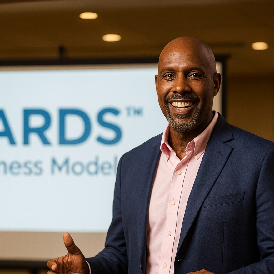 Picture of John Kendale wearing a navy blue suit coat