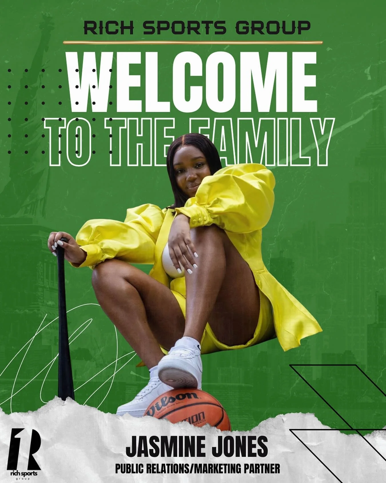 Excited to have Jasmine join the RSG family as our PR/Marketing Partner. Her expertise will bring next-level opportunities for our athletes. Welcome aboard! @infamous_jazz 
💼📈 #RSGFamily&rdquo;