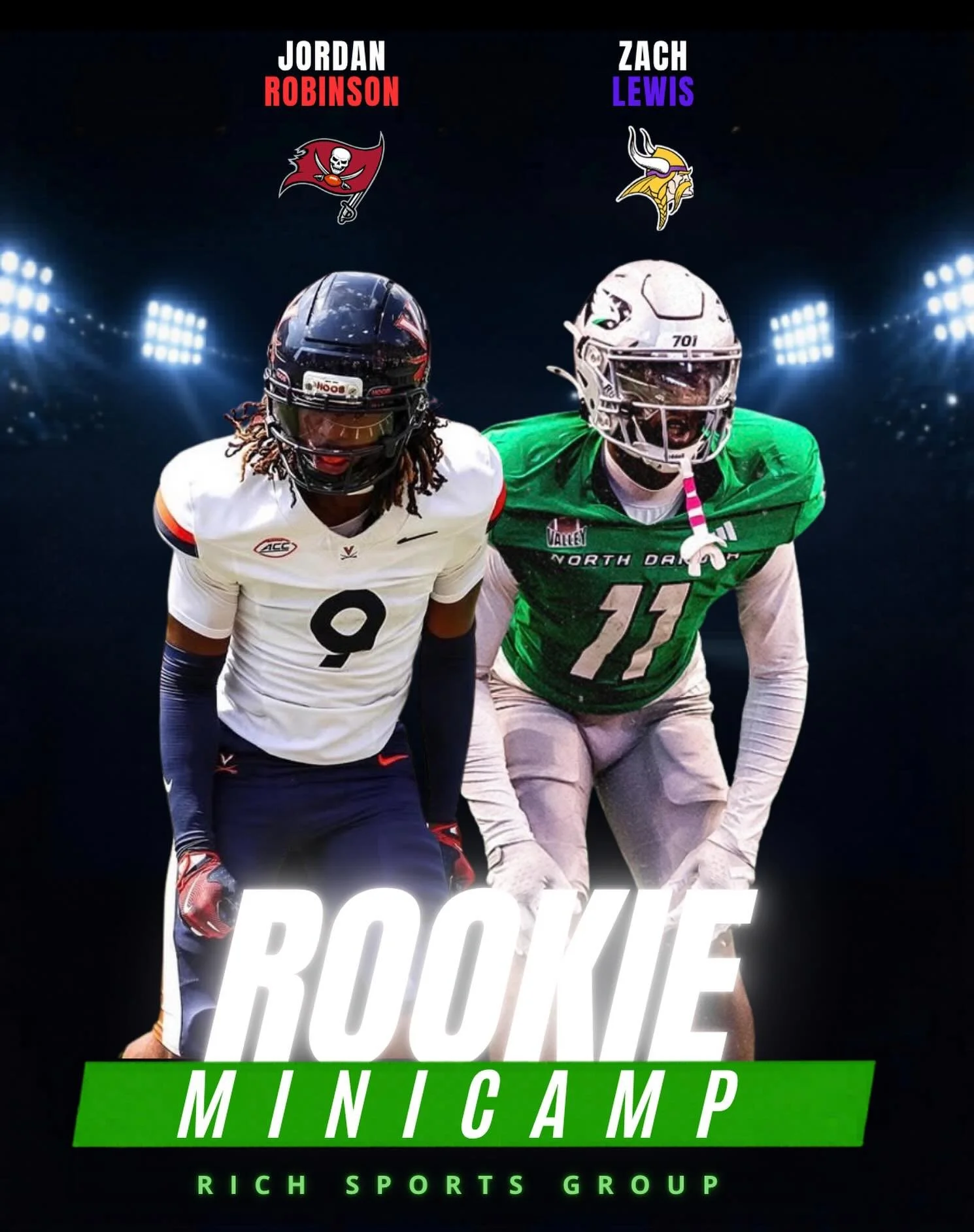 Good luck to ZACH LEWIS &amp; JORDAN ROBINSON at their NFL Rookie Mini Camp!! #RSG