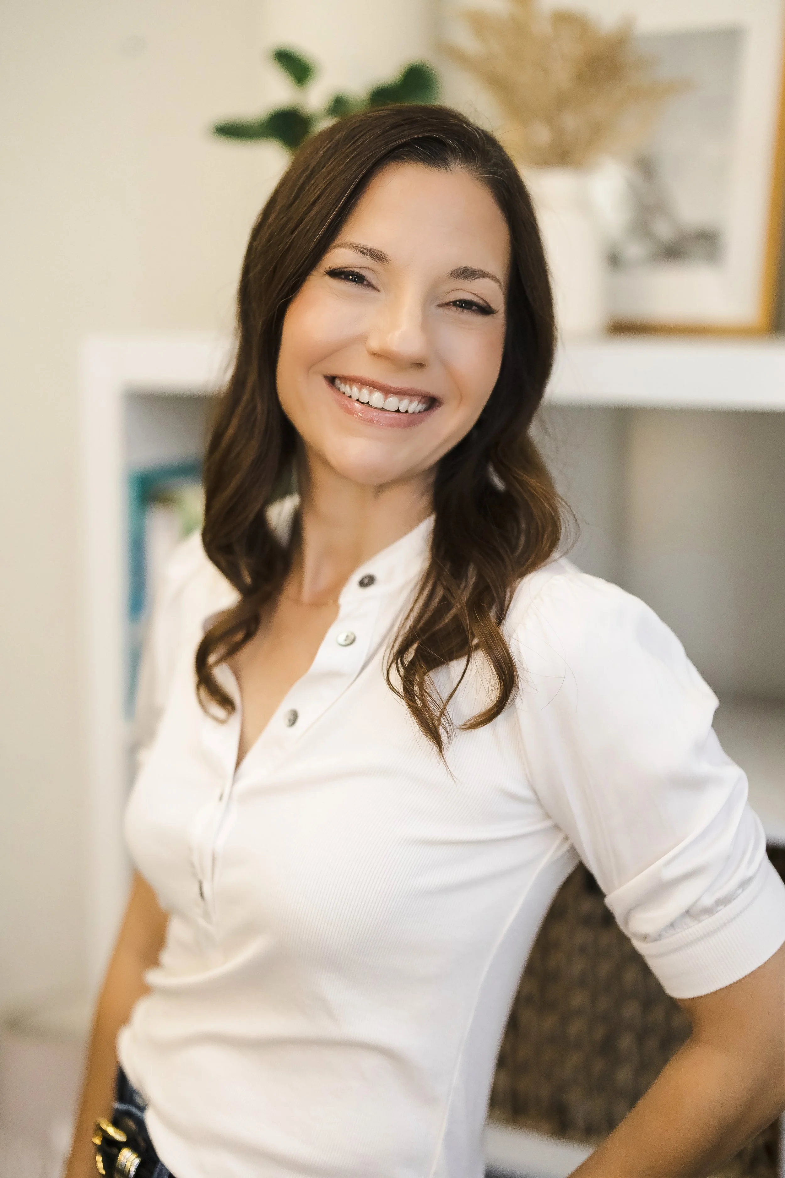 Women therapist smiling