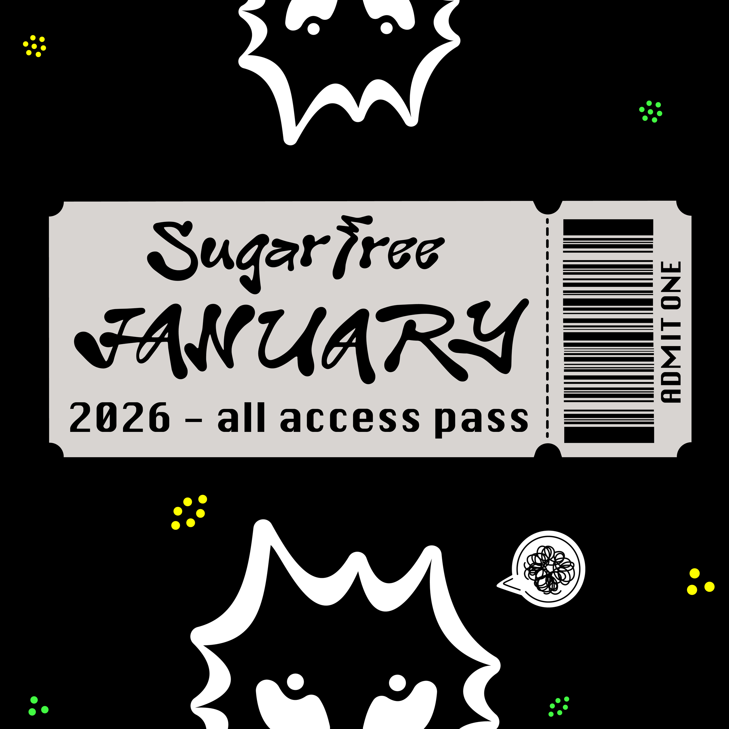 Sugar Free January Challenge Ticket