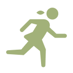 Silhouette of a person running