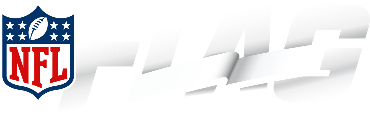 NFL logo with a shield design, featuring a football at the top and stars, in red, white, and blue colors.