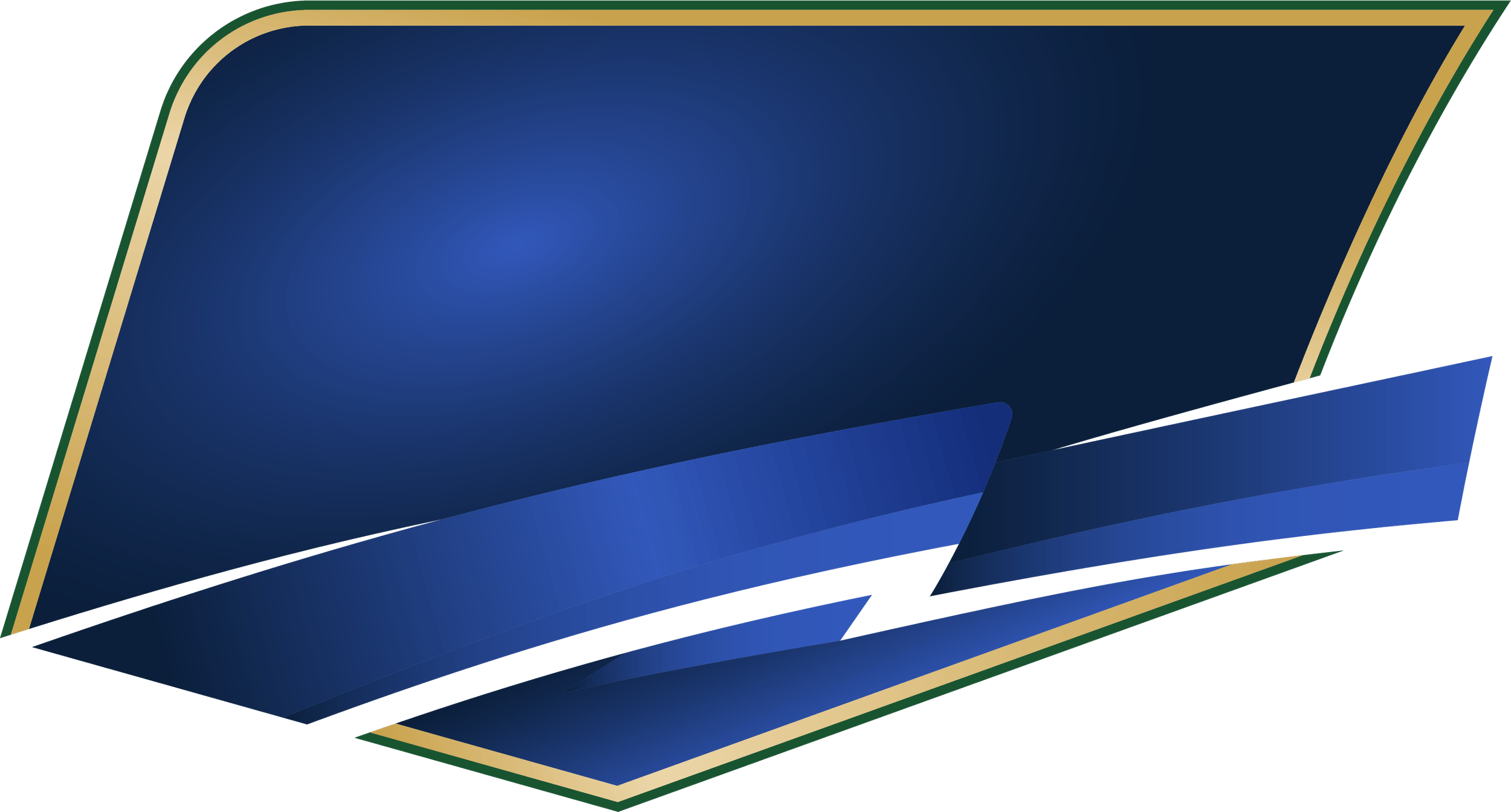 Open blue folder with overlapping sections and a yellow border.