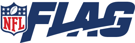 NFL logo with the word 'FLAG' in bold blue letters.