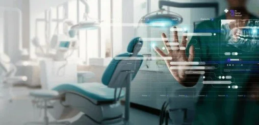 Dental operating chair and digital interface with a hand reviewing systems