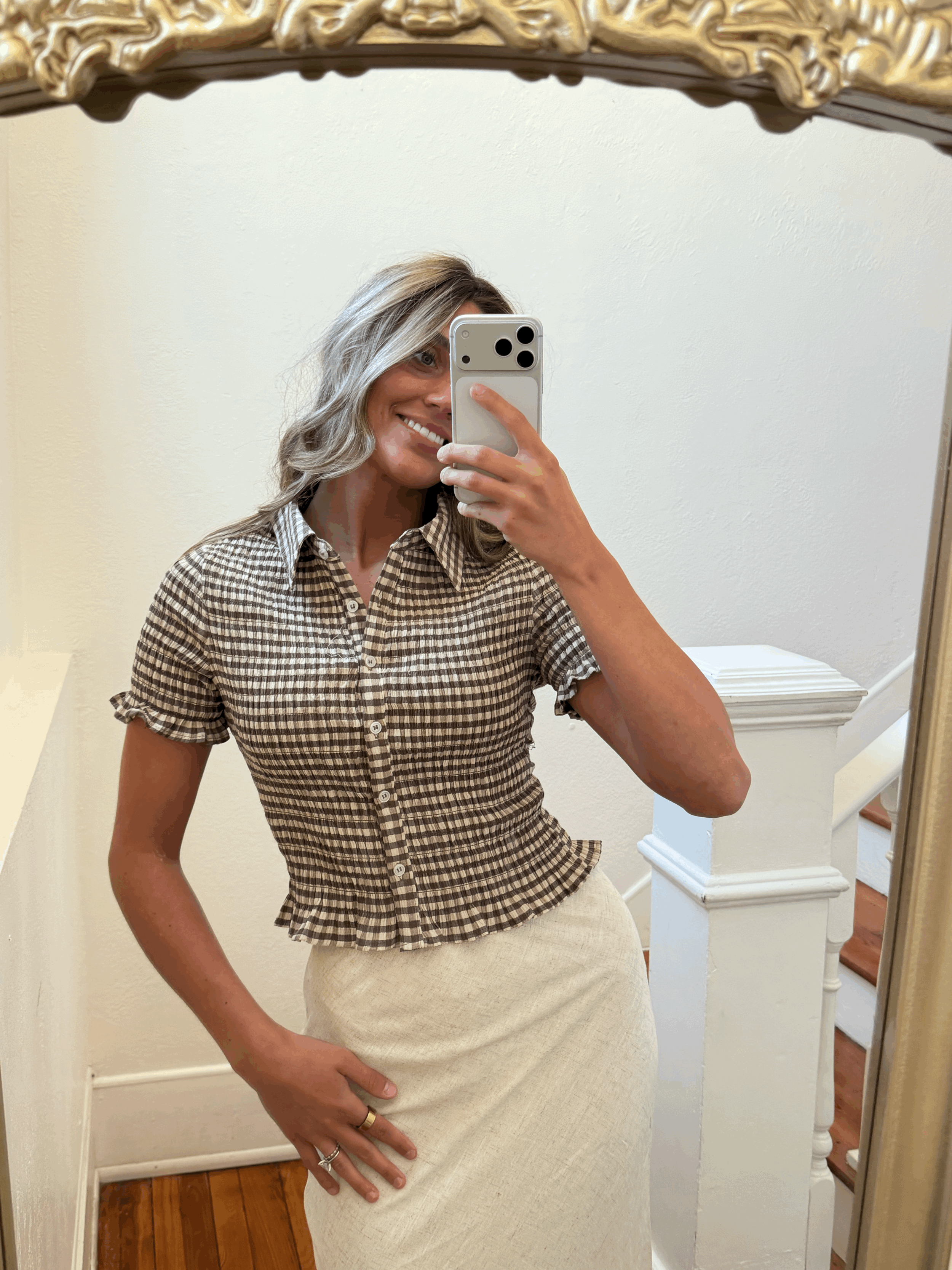 Brynn smocked blouse