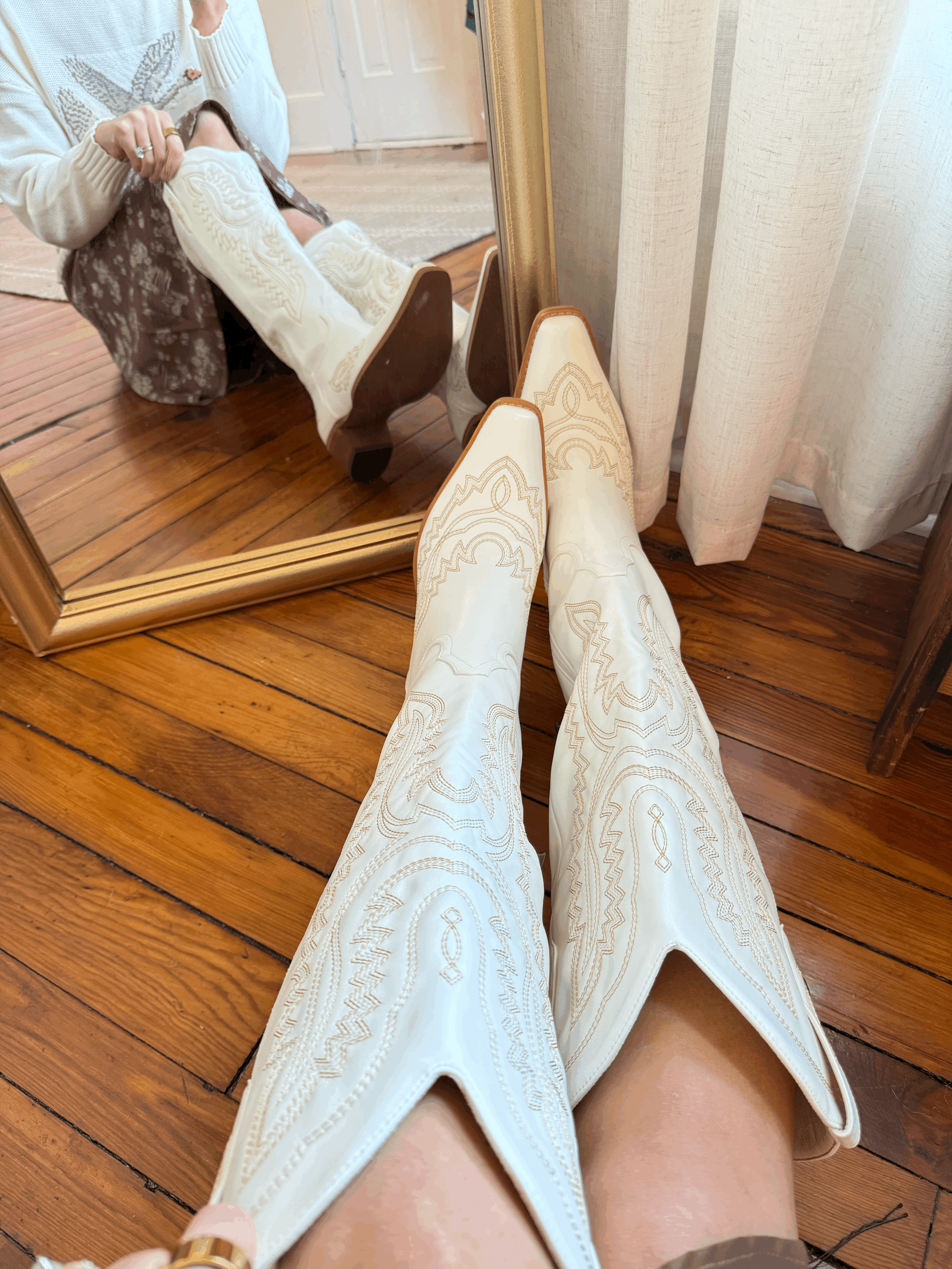 White cowgirl boots