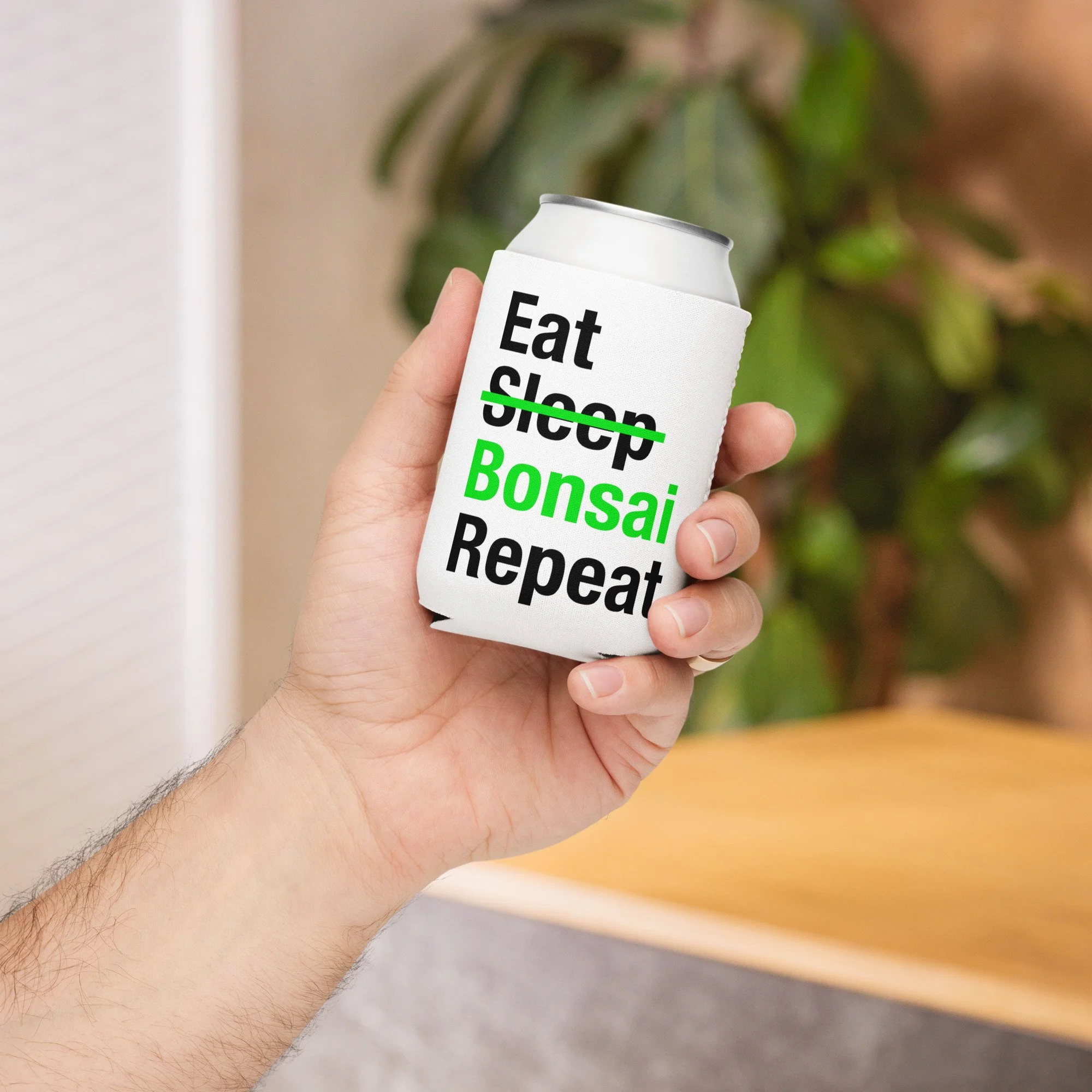 'Eat, Sleep, Bonsai, Repeat' Can Cooler