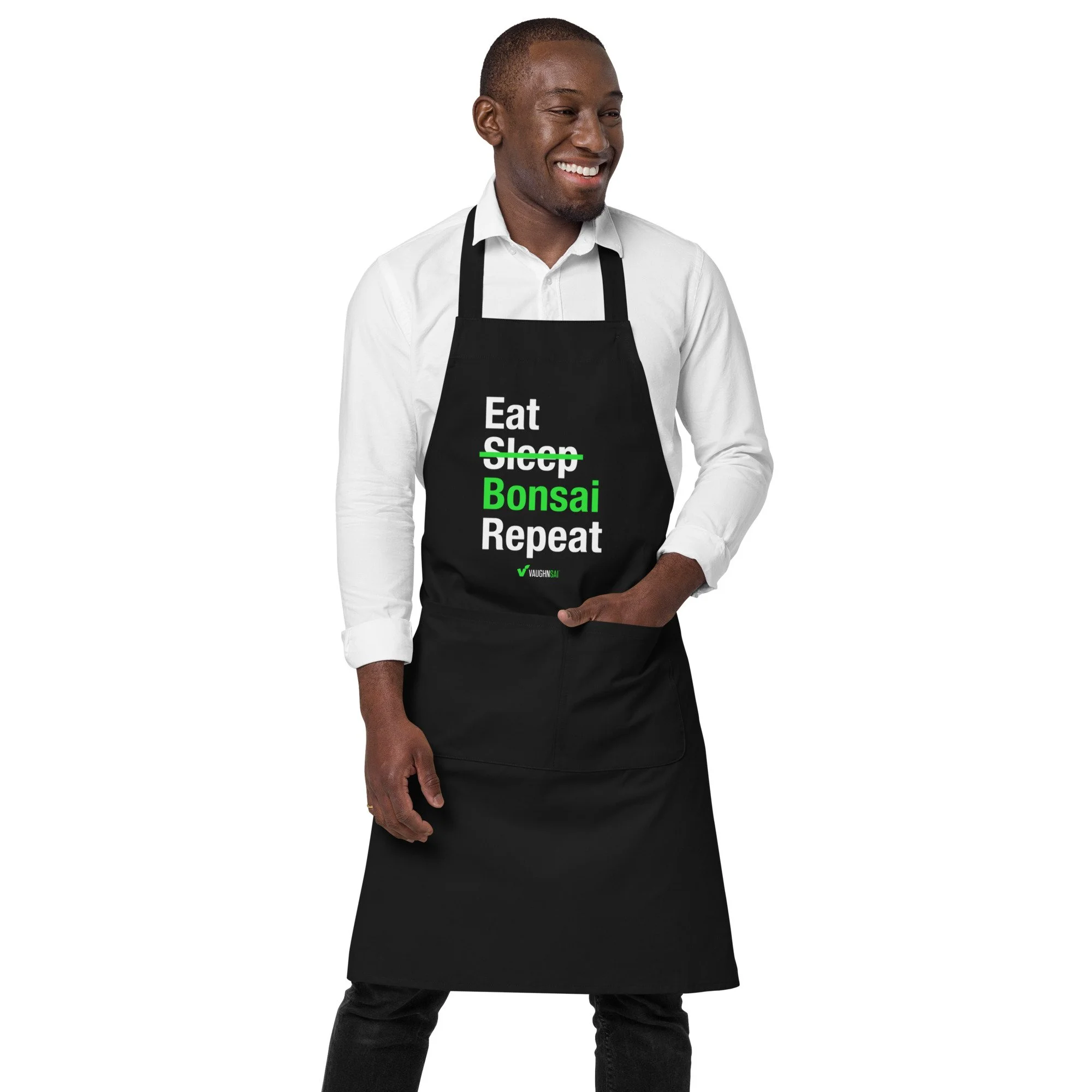 'Eat, Sleep, Bonsai, Repeat' Bonsai Apron