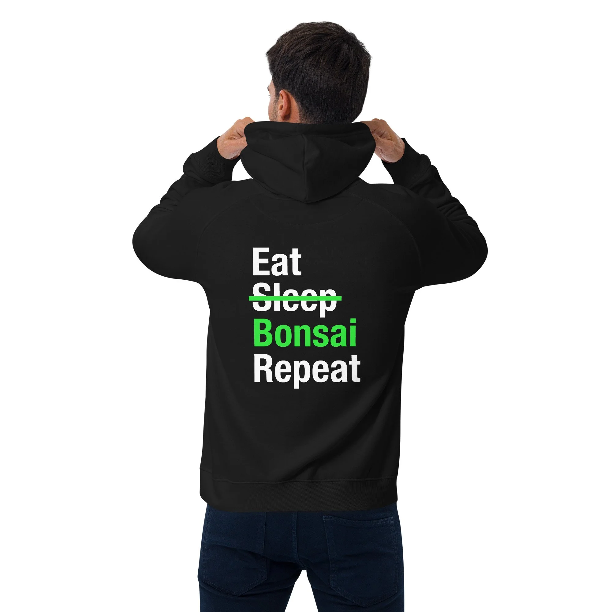 'Eat, Sleep, Bonsai, Repeat' Unisex Raglan Hoodie