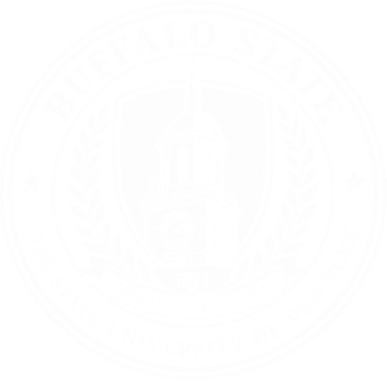 Seal of the city of St. Louis, featuring a clock tower, laurel leaves, stars, and the words 'City of St. Louis' and 'Established 1871'.