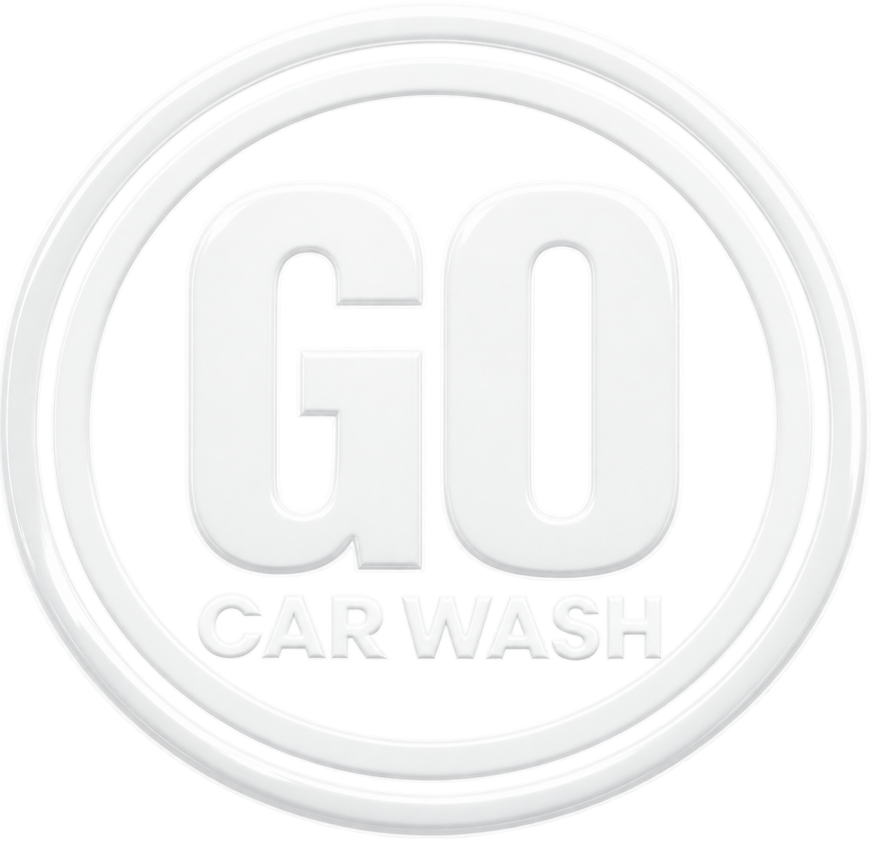 Illuminated white sign with the route number 60 and the words 'CAR WASH' underneath, indicating a car wash station.
