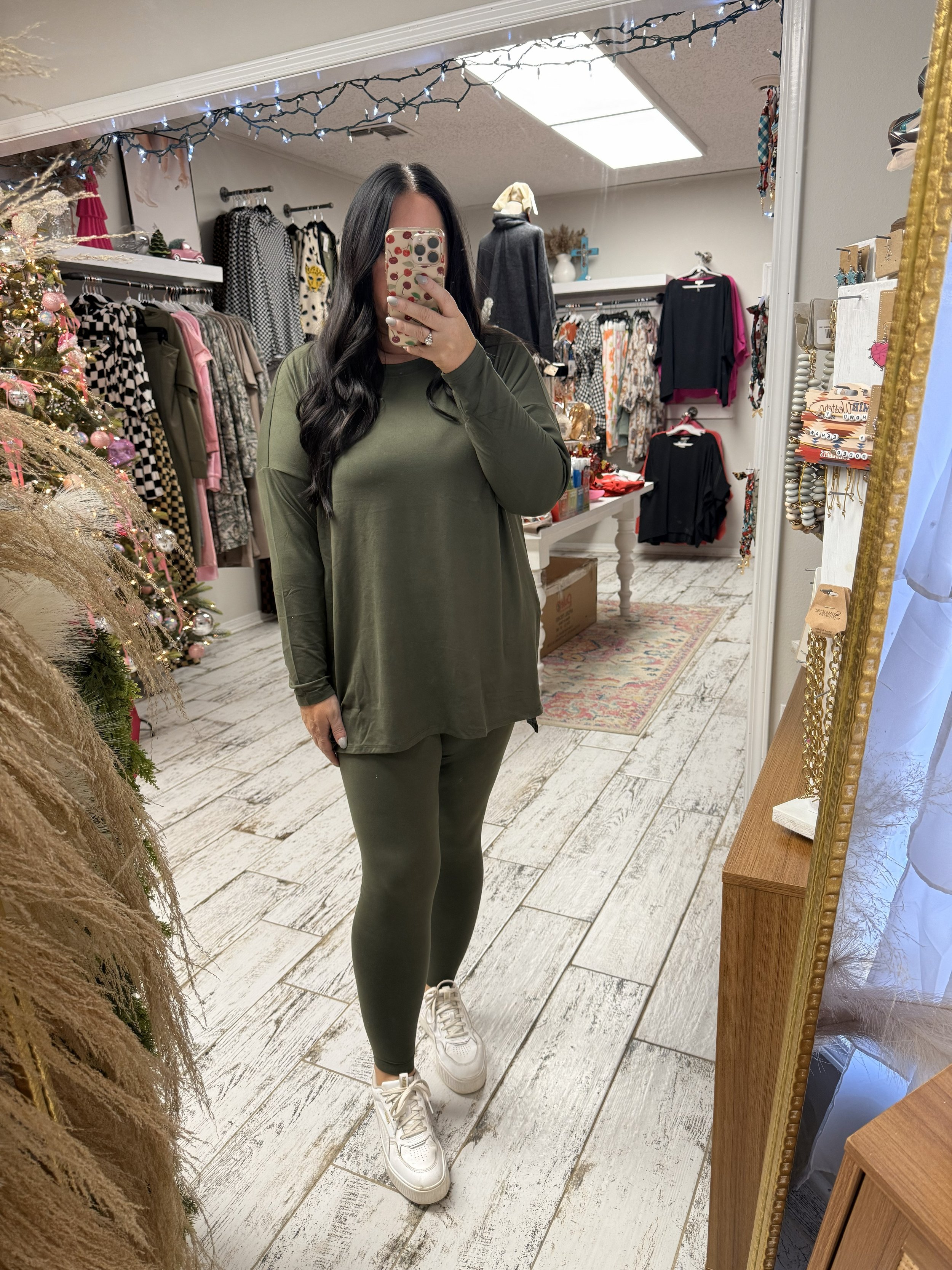 Plus Brushed Dty Microfiber Loungewear Set