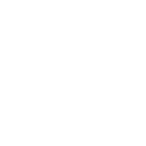 White neon-style logo of a rabbit and cannabis leaves inside a circle on a black background.