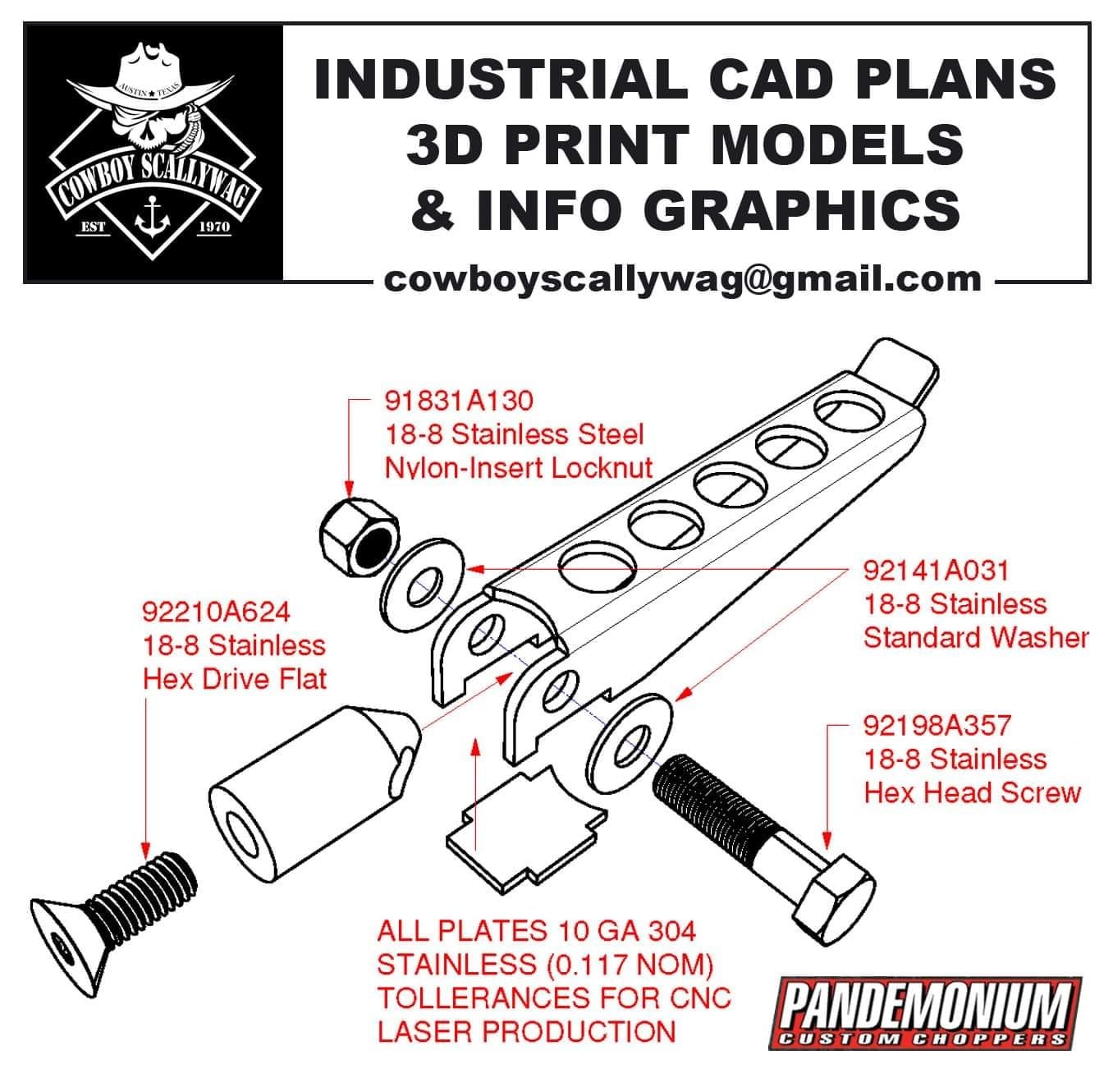Motorcycle Foot Peg design for Pandemonium