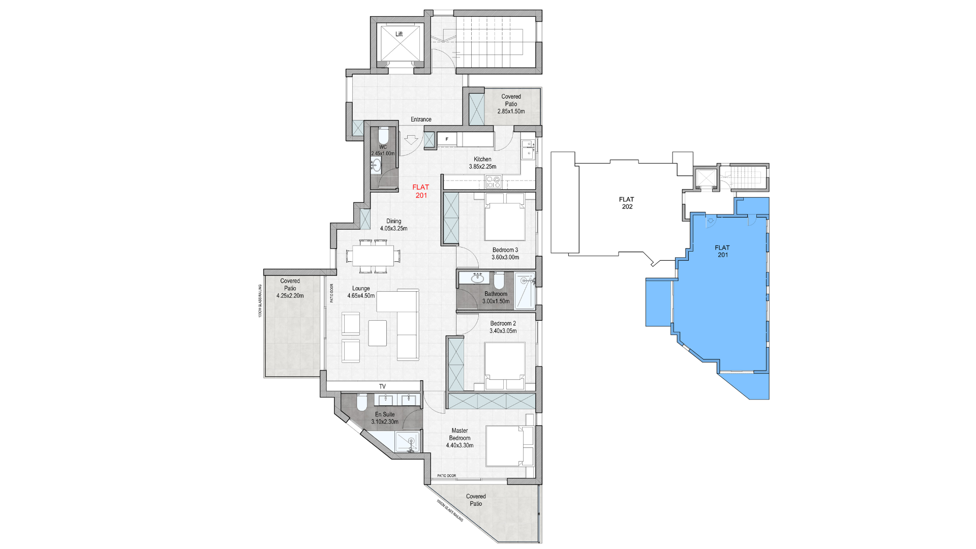 Unit 201 – 3 Bedroom Property