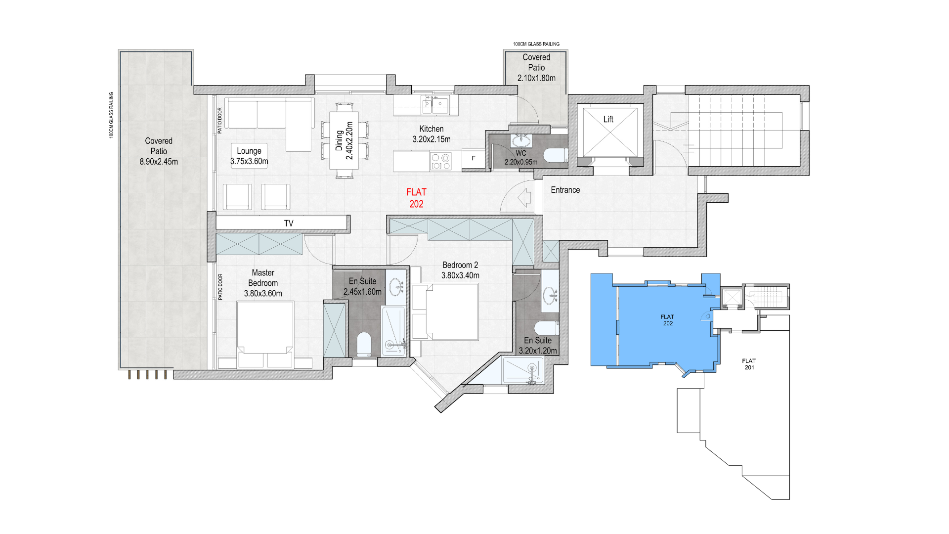 Unit 202 – 2 Bedroom Property