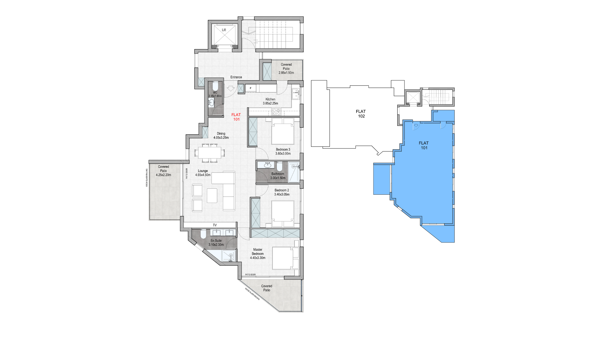 Unit 101 – 3 Bedroom Property